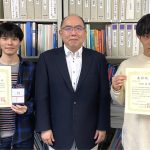 受賞：柴原研究室 松岡諒と手銭永遠が軽金属溶接協会賞 優秀発表賞を受賞しました。