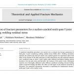 論文：柴原研究室Ramy特任准教授らがJournal : Theoretical and Applied Fracture Mechanicsに投稿していた、疲労亀裂進展に関する論文がPublishされました。