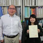 受賞：柴原研究室 沖見優衣 が大阪府立大学工学研究科長顕彰を受賞しました。