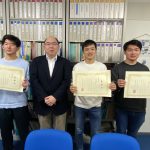 受賞：柴原研究室 李志浩、田中亮匡、幅田真史　が大阪公立大学学長表彰を受けました。